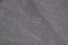 100 Grams Transparent Sequins Floral Embroidery on Dyeable Nylon Organza Fabric 44inch